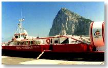 Hovercraft off the 'Rock of Gibralter'